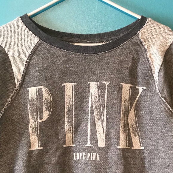 PINK Victoria's Secret Sweaters - Vintage VS Pink Gray Sweater PINK Victoria's Secret Sweaters - Vintage VS Pink Gray Sweater